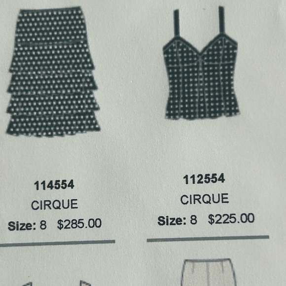 Carlisle Black & White Silk Polka Dot Cami, Skirt, Matching White Brocade Blazer - Picture 4 of 16